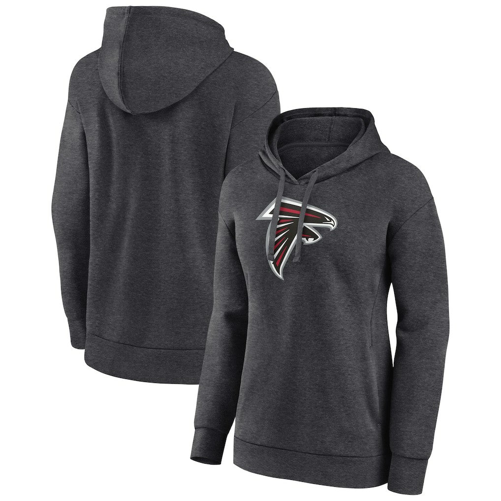 Atlanta Falcons Women's Primary Logo Pullover Hoodie - Charcoal - NFL