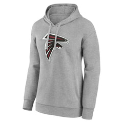 Atlanta Falcons Women's Primary Logo Pullover Hoodie - Gray - NFL