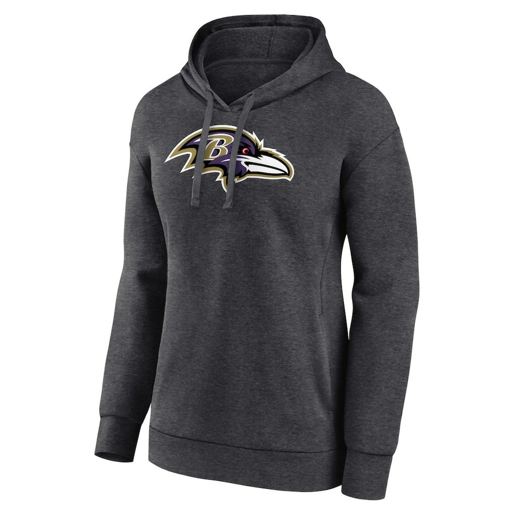 Baltimore Ravens Women's Primary Logo Pullover Hoodie - Charcoal - NFL