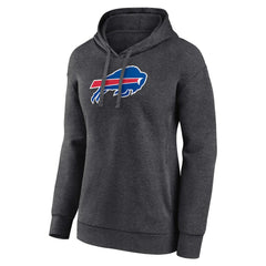 Buffalo Bills Women's Primary Logo Pullover Hoodie - Charcoal - NFL