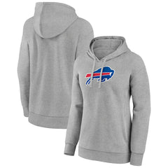 Buffalo Bills Women's Primary Logo Pullover Hoodie - Gray - NFL