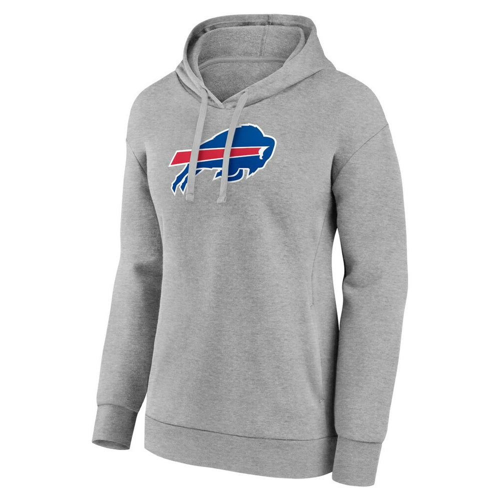 Buffalo Bills Women's Primary Logo Pullover Hoodie - Gray - NFL
