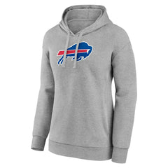 Buffalo Bills Women's Primary Logo Pullover Hoodie - Gray - NFL