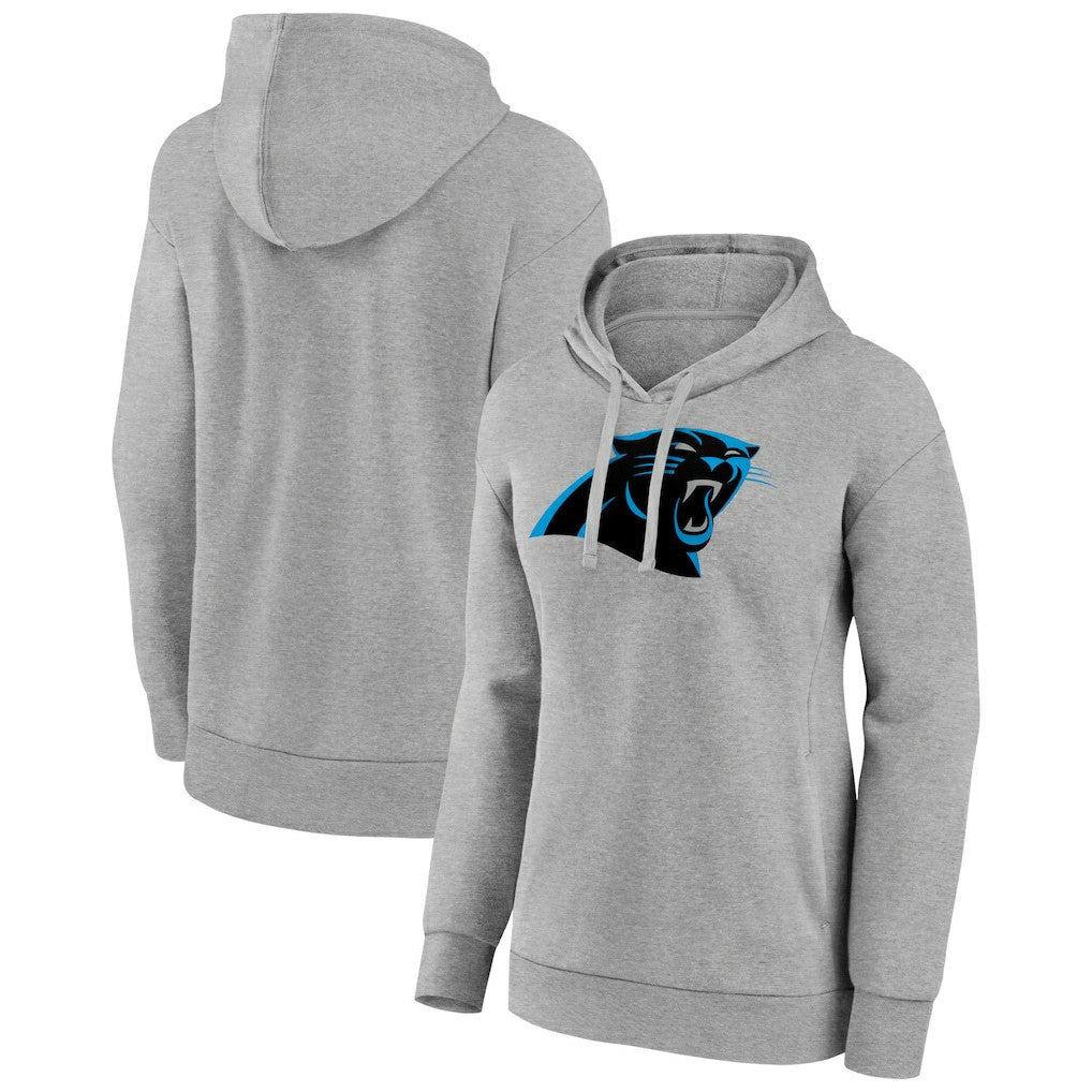 Carolina Panthers Women's Primary Logo Pullover Hoodie - Gray - NFL