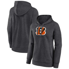 Cincinnati Bengals Women's Primary Logo Pullover Hoodie - Charcoal - NFL