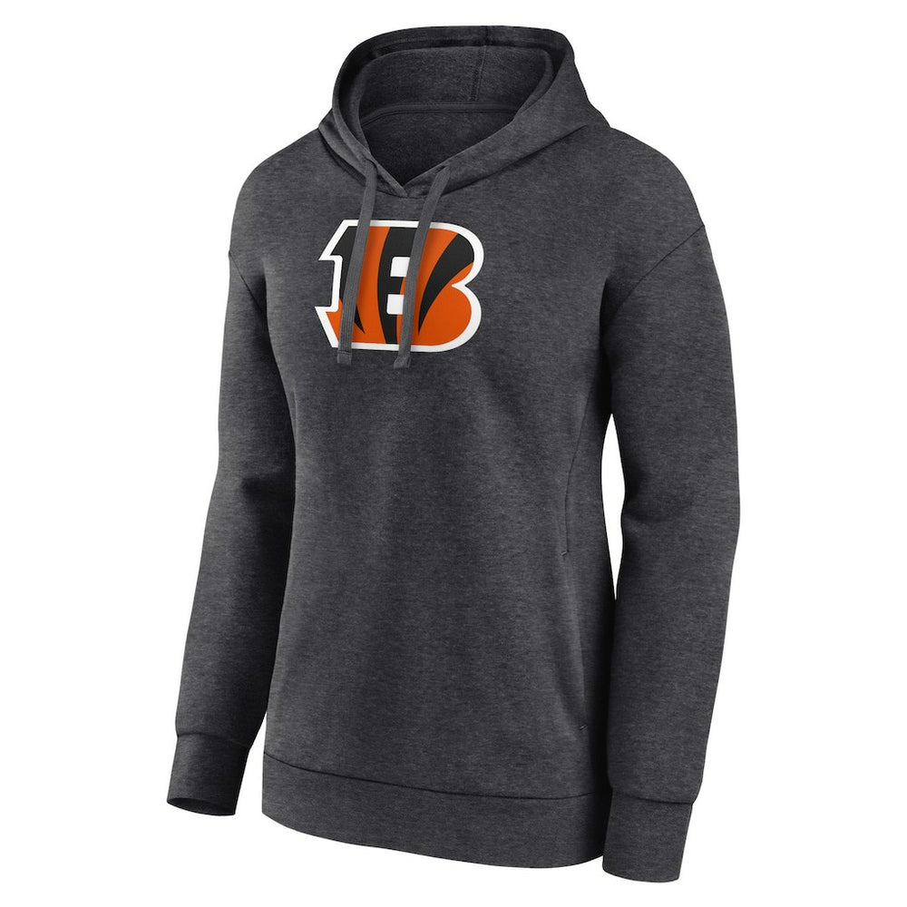 Cincinnati Bengals Women's Primary Logo Pullover Hoodie - Charcoal - NFL