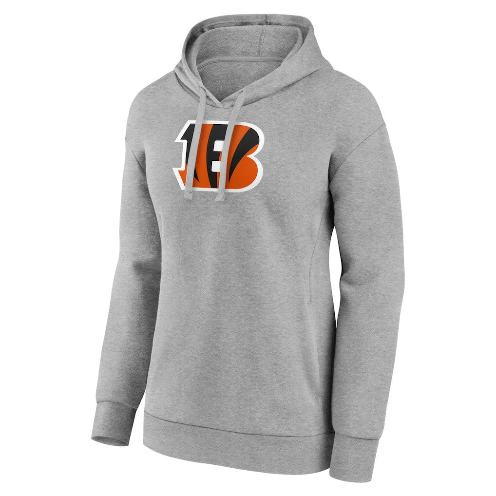 Cincinnati Bengals Women's Primary Logo Pullover Hoodie - Gray - NFL