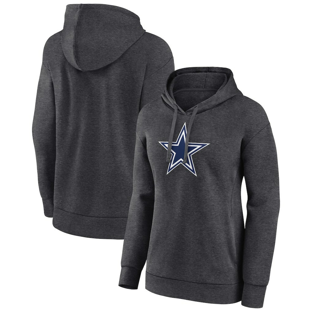 Dallas Cowboys Women's Primary Logo Pullover Hoodie - Charcoal - NFL
