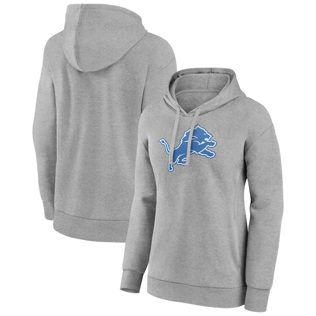 Detroit Lions Women's Primary Logo Pullover Hoodie - Gray - NFL