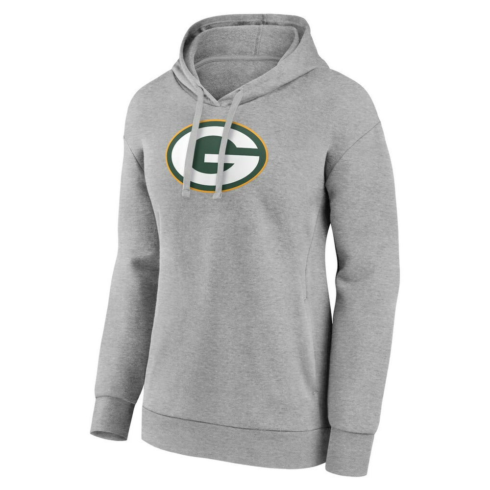 Green Bay Packers Women's Primary Logo Pullover Hoodie - Gray - NFL