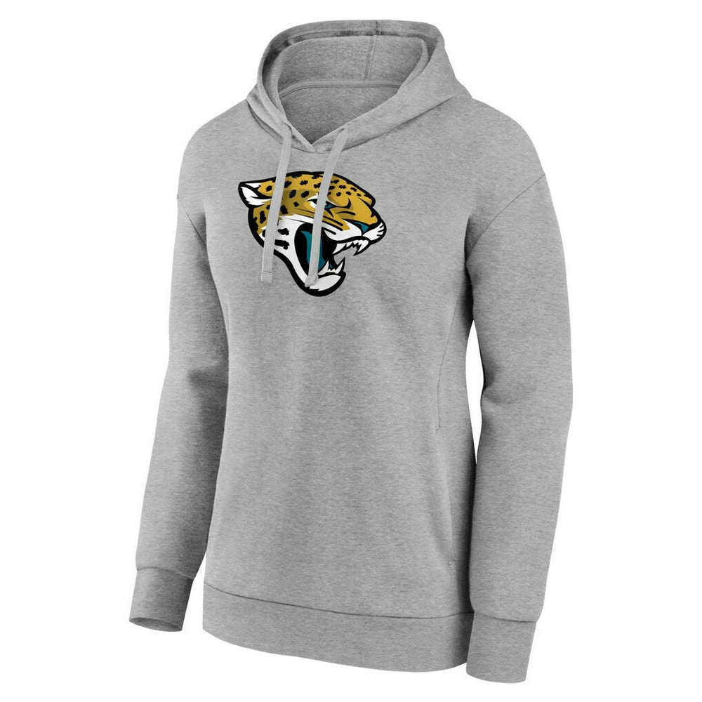 Jacksonville Jaguars Women's Primary Logo Pullover Hoodie - Gray - NFL