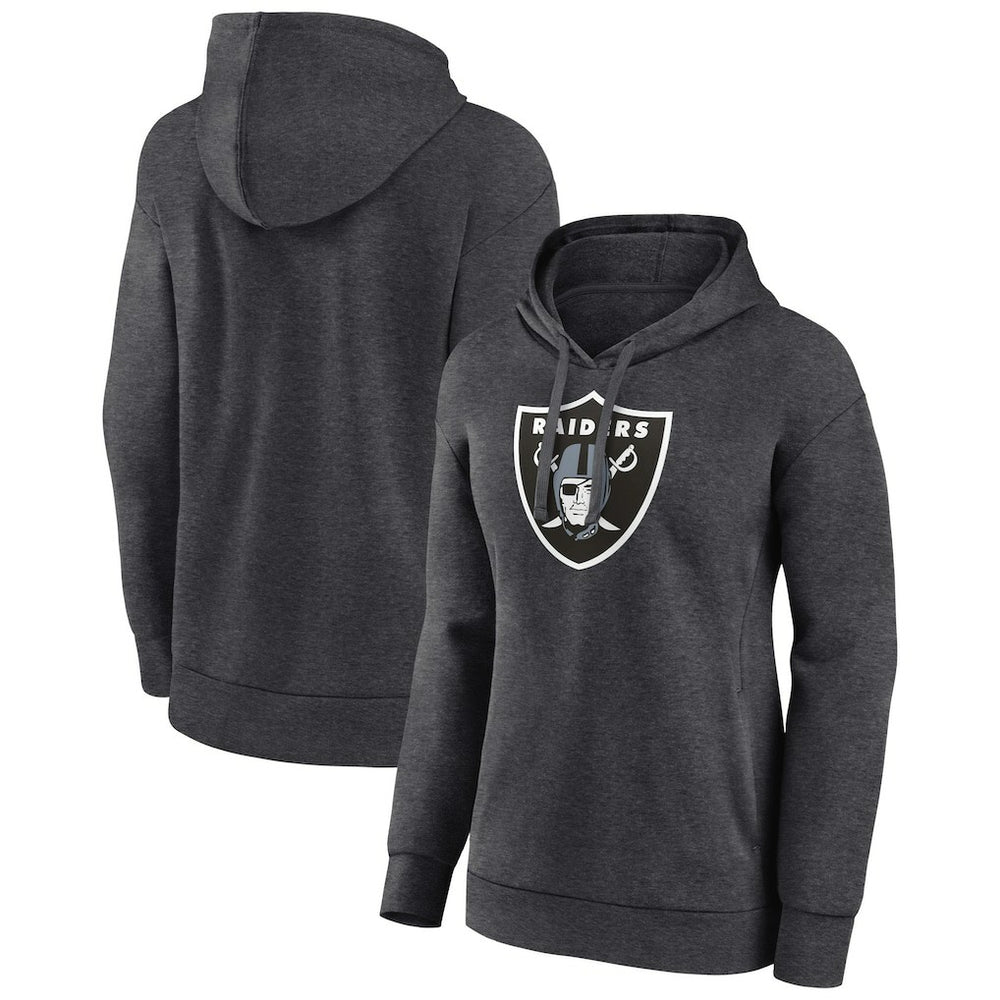 Las Vegas Raiders Women's Primary Logo Pullover Hoodie - Charcoal - NFL