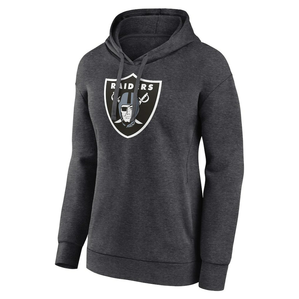 Las Vegas Raiders Women's Primary Logo Pullover Hoodie - Charcoal - NFL