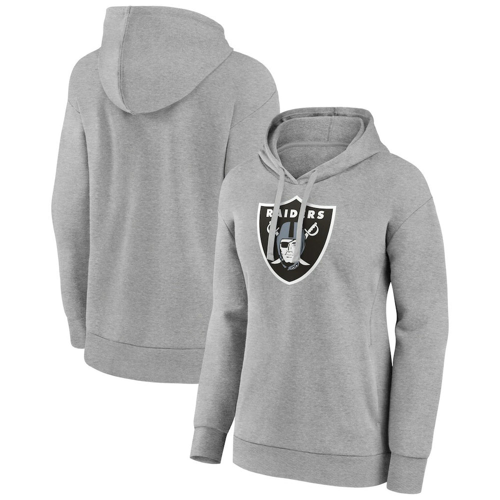 Las Vegas Raiders Women's Primary Logo Pullover Hoodie - Gray - NFL