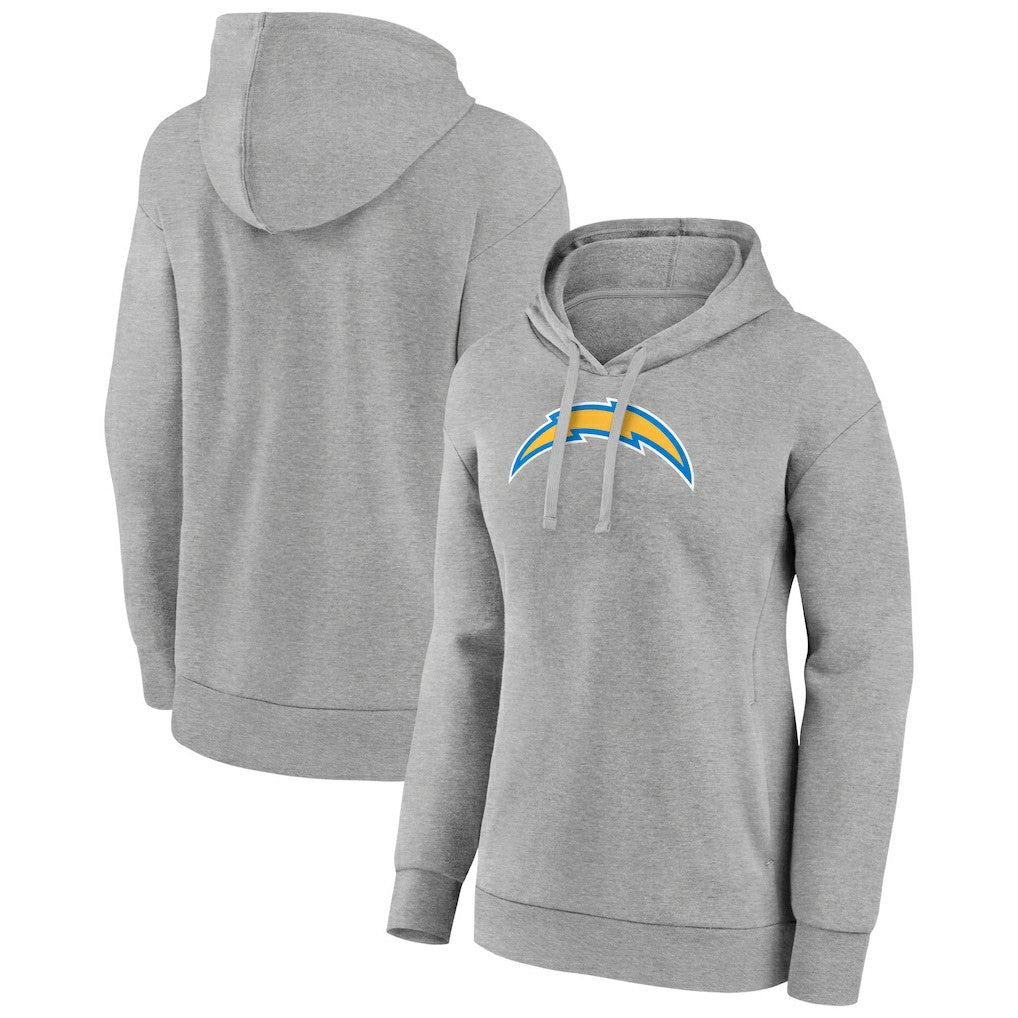 Los Angeles Chargers Women's Primary Logo Pullover Hoodie - Gray - NFL