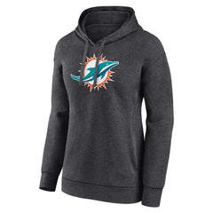 Miami Dolphins Women's Primary Logo Pullover Hoodie - Charcoal - NFL