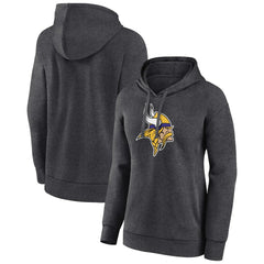 Minnesota Vikings Women's Primary Logo Pullover Hoodie - Charcoal - NFL
