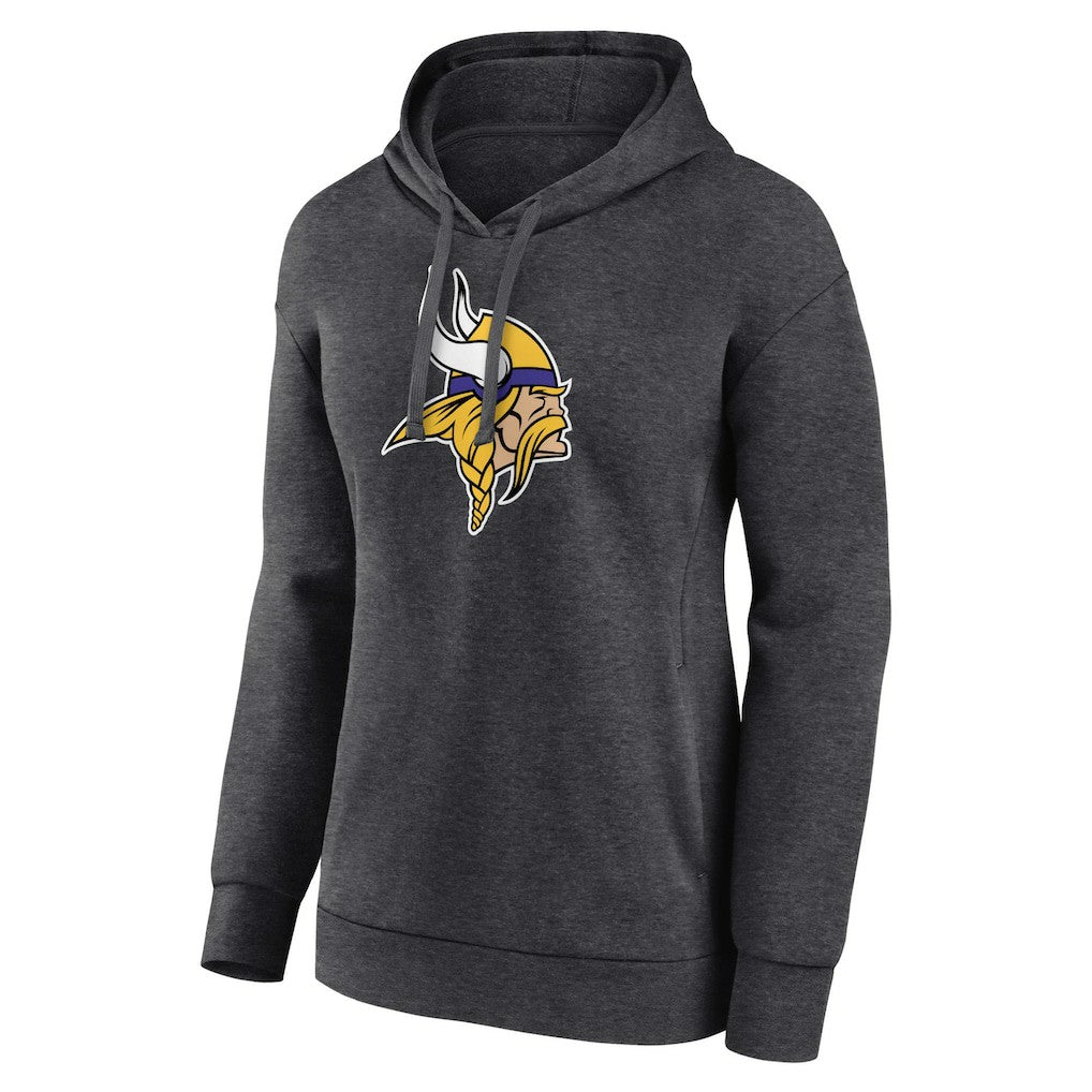 Minnesota Vikings Women's Primary Logo Pullover Hoodie - Charcoal - NFL