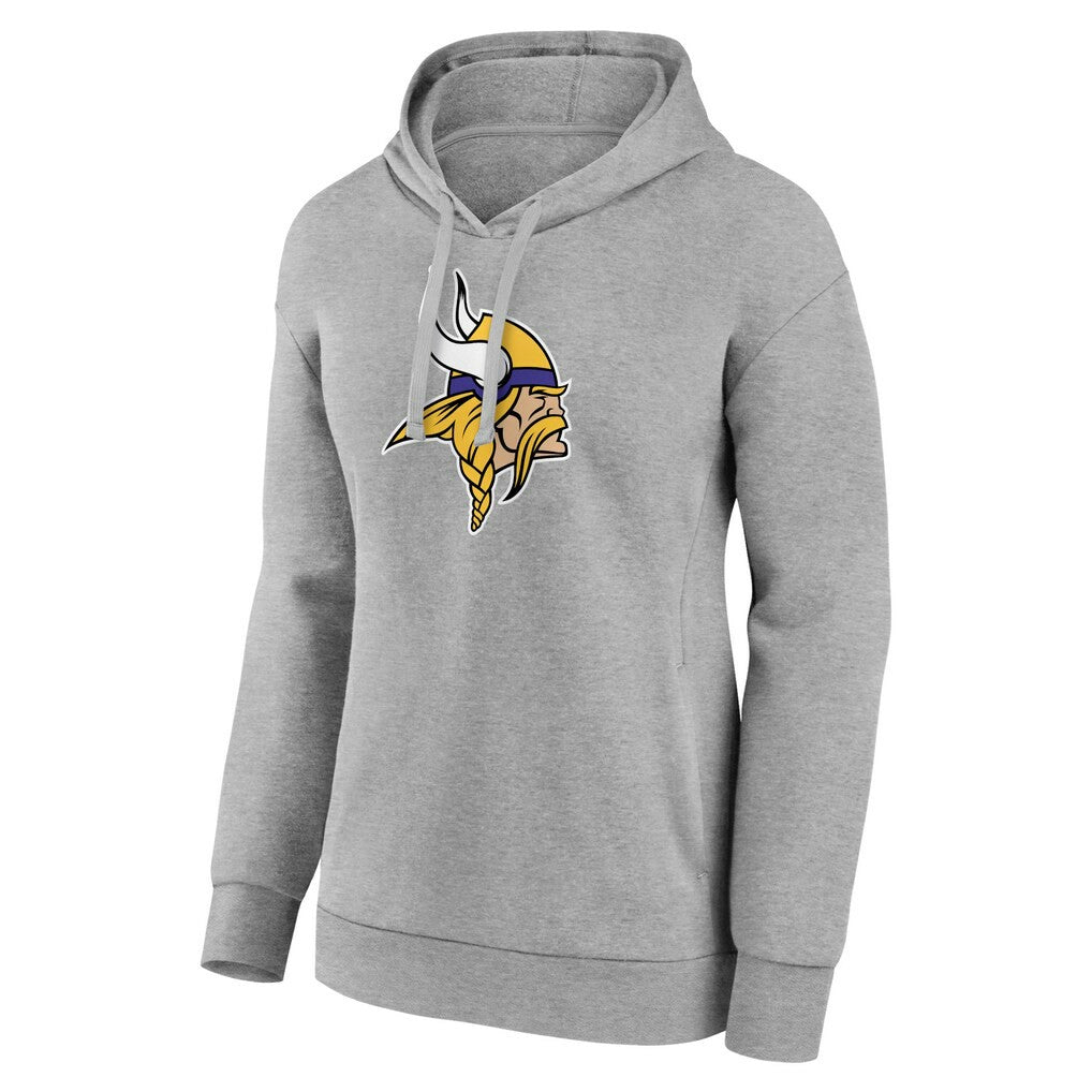 Minnesota Vikings Women's Primary Logo Pullover Hoodie - Gray - NFL