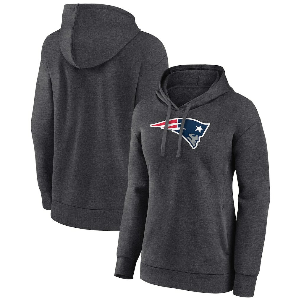 New England Patriots Women's Primary Logo Pullover Hoodie - Charcoal - NFL