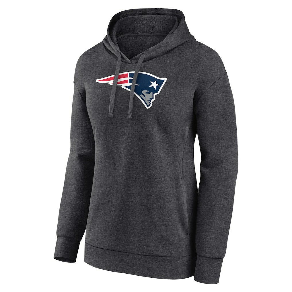 New England Patriots Women's Primary Logo Pullover Hoodie - Charcoal - NFL