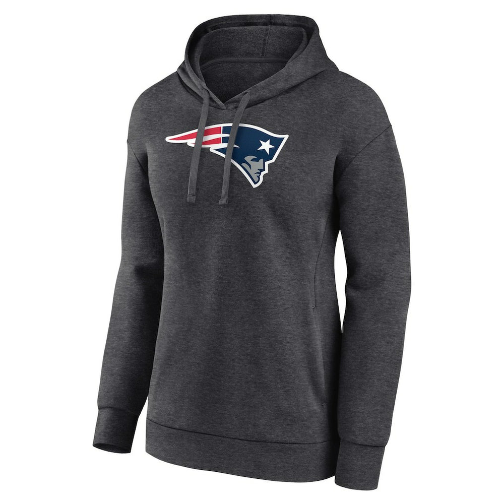 New England Patriots Women's Primary Logo Pullover Hoodie - Charcoal - NFL