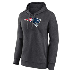 New England Patriots Women's Primary Logo Pullover Hoodie - Charcoal - NFL