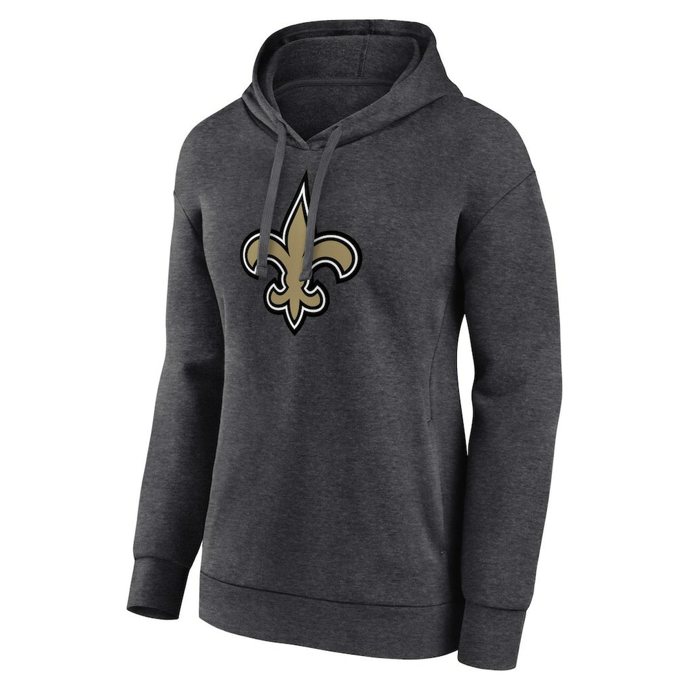 New Orleans Saints Women's Primary Logo Pullover Hoodie - Charcoal - NFL