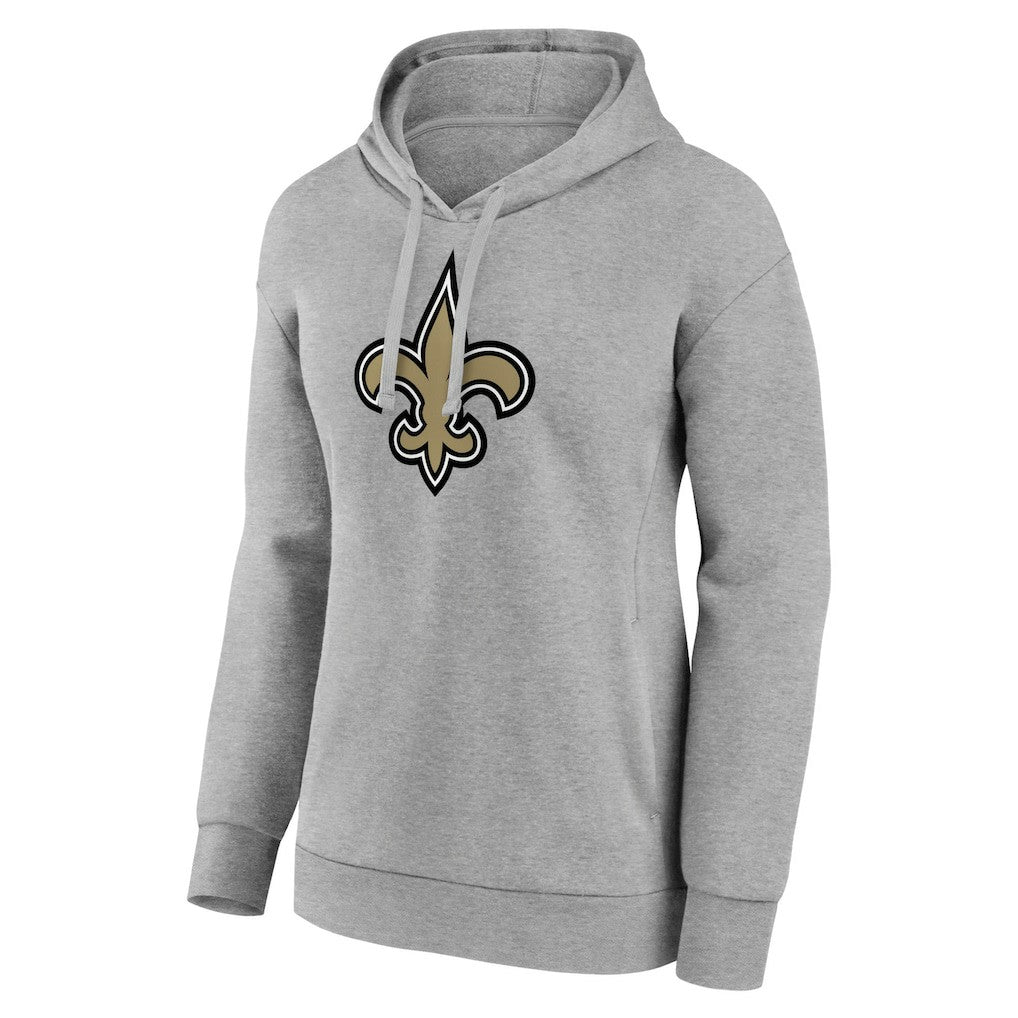 New Orleans Saints Women's Primary Logo Pullover Hoodie - Gray - NFL
