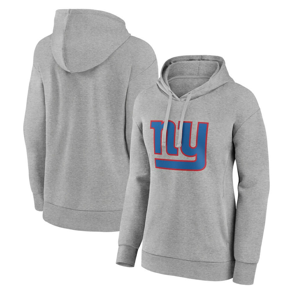 New York Giants Women's Primary Logo Pullover Hoodie - Gray - NFL
