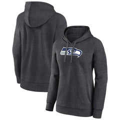 Seattle Seahawks Women's Primary Logo Pullover Hoodie - Charcoal - NFL