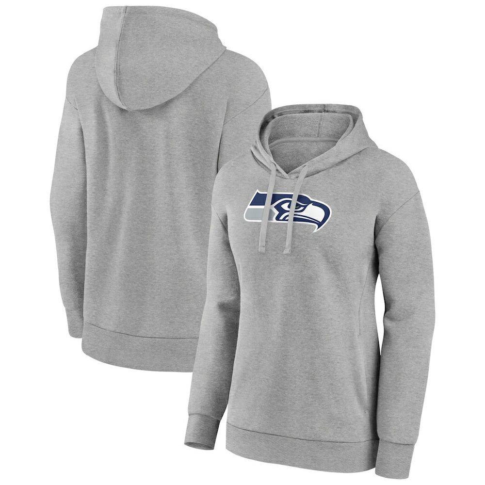 Seattle Seahawks Women's Primary Logo Pullover Hoodie - Gray - NFL