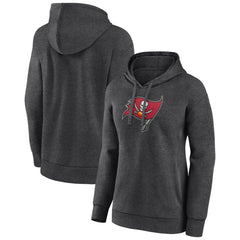 Tampa Bay Buccaneers Women's Primary Logo Pullover Hoodie - Charcoal - NFL