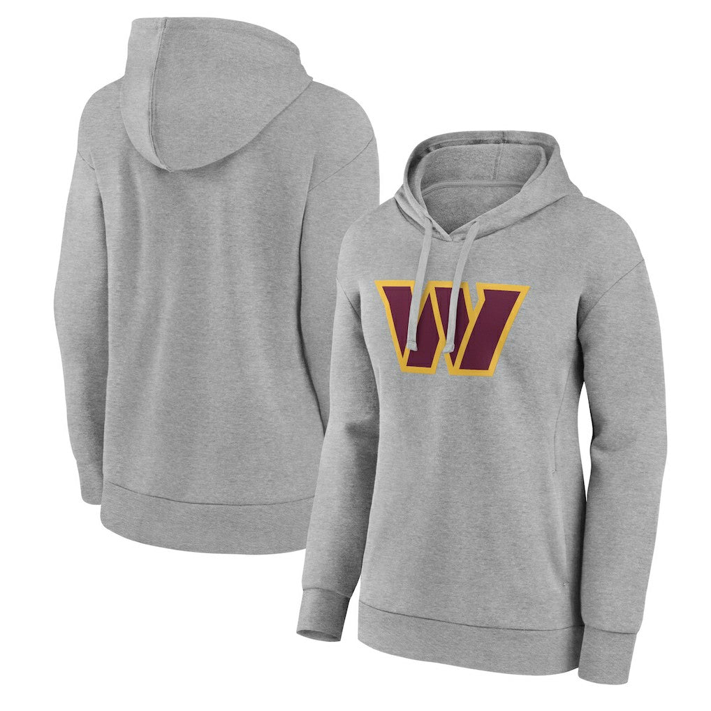 Washington Commanders Women's Primary Logo Pullover Hoodie - Gray - NFL