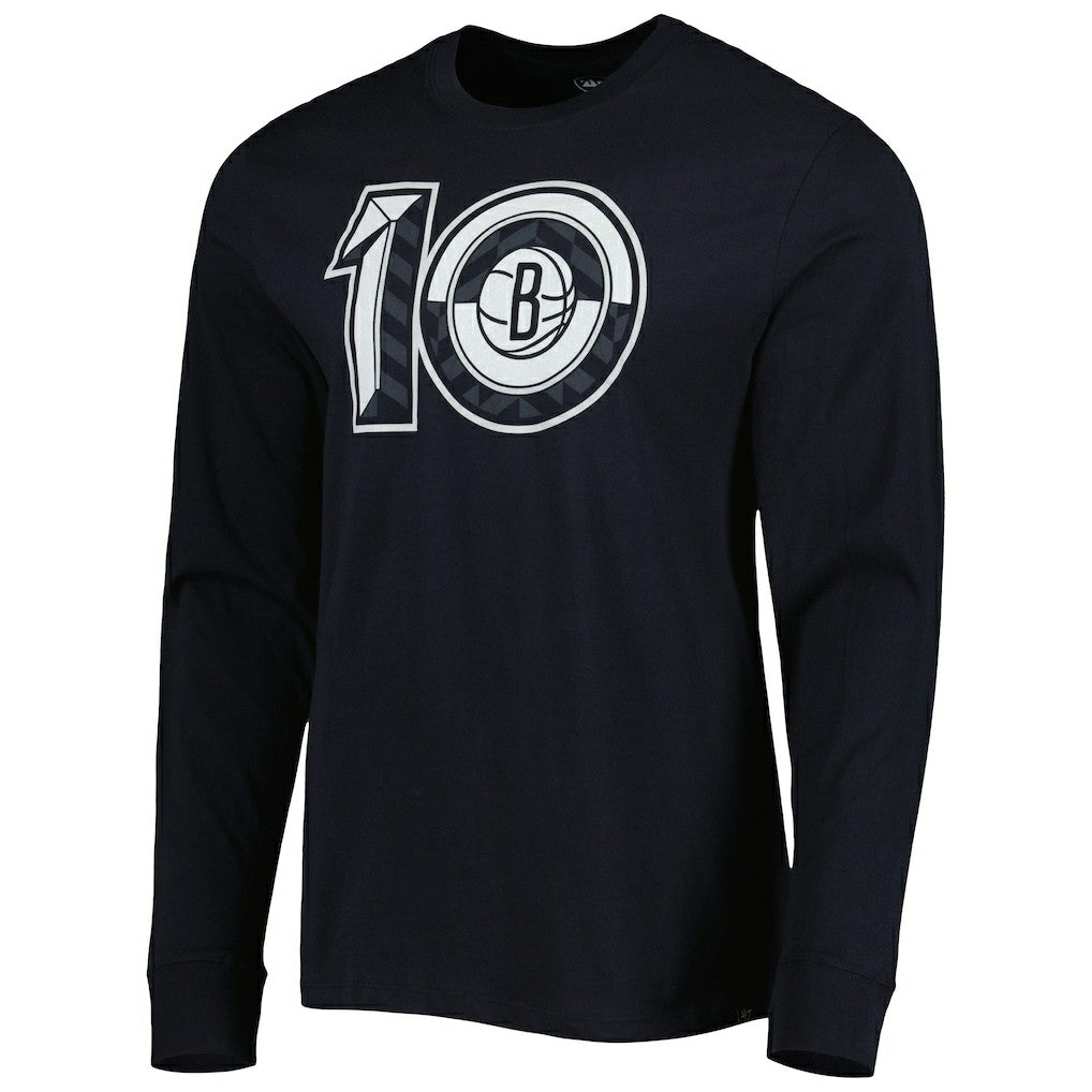 47 brand Brooklyn Nets '47 10th Anniversary Super Rival Long Sleeve T-Shirt Black