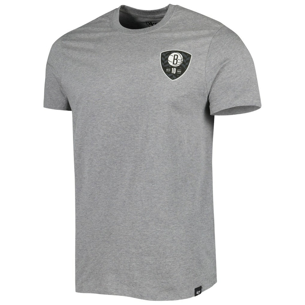 47 brand Brooklyn Nets '47 10th Anniversary Backer T-Shirt Heather Gray