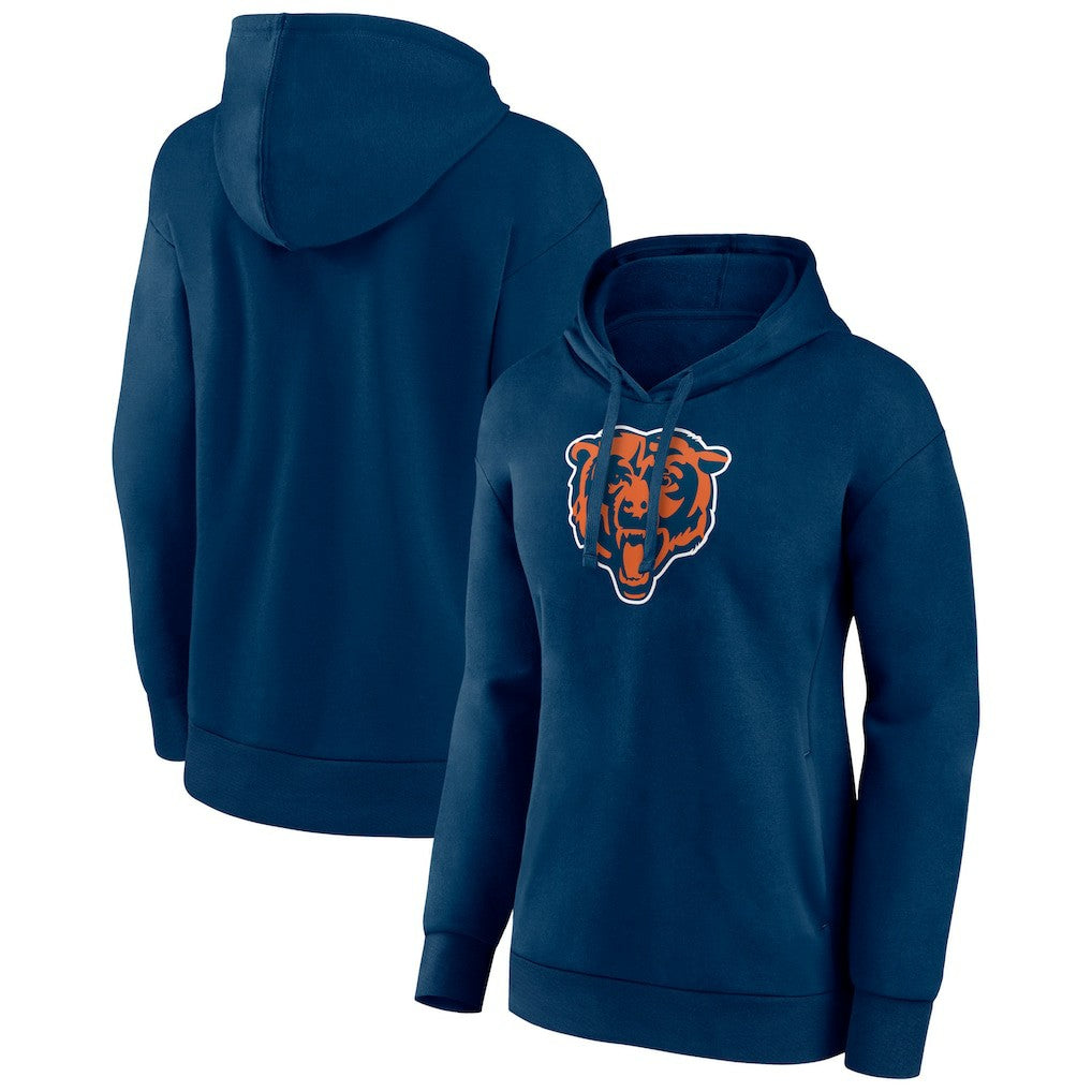 Chicago Bears Women's Primary Logo Pullover Hoodie - Navy - NFL