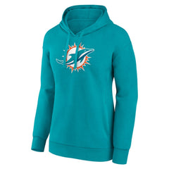 Miami Dolphins Women's Primary Logo Pullover Hoodie - Aqua - NFL