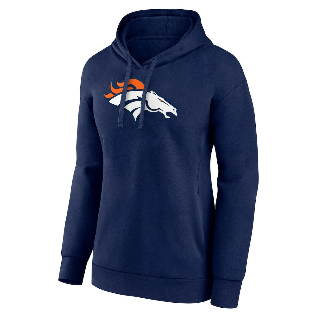Denver Broncos Women's Primary Logo Pullover Hoodie - Navy - NFL