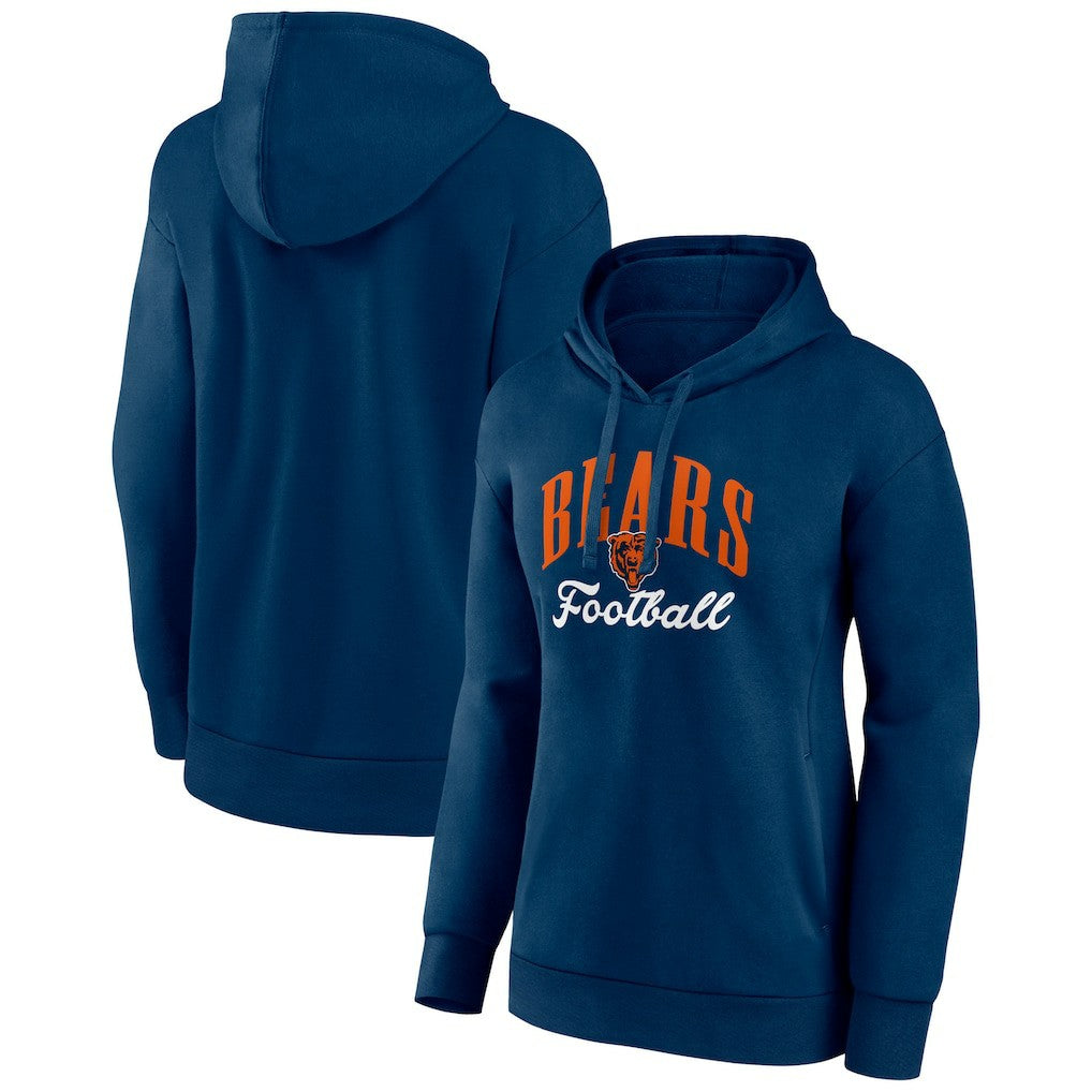 Chicago Bears Women's Victory Script Pullover Hoodie - Navy - NFL