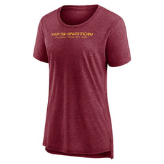 Washington Commanders Women's Throwback Team Logo Tri-Blend T-Shirt - Heather Burgundy - NFL