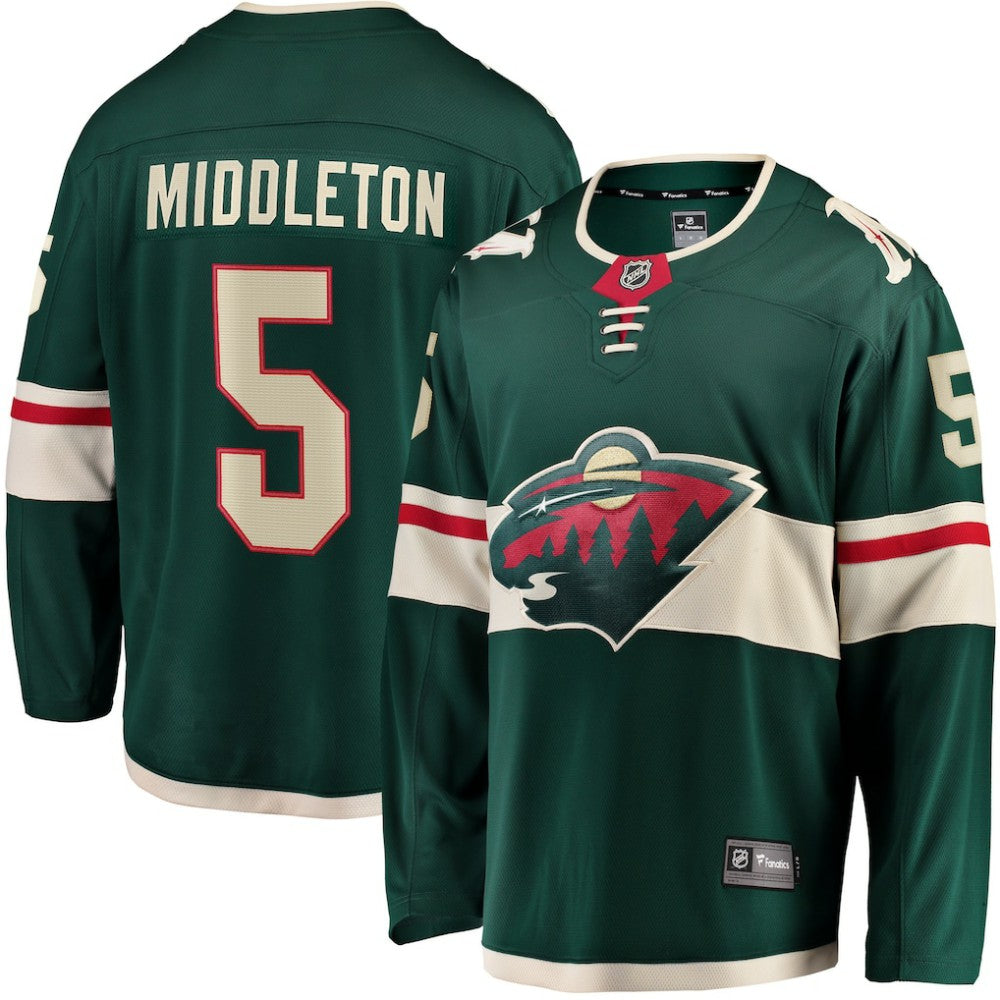 Jake Middleton Minnesota Wild Fanatics Home Breakaway Player Jersey - Green | Fanatics Lifestyle