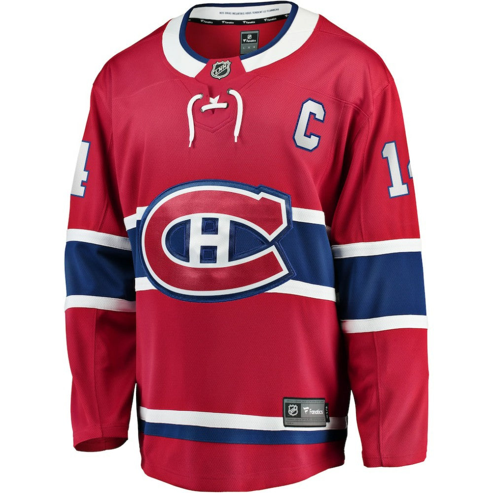 Nick Suzuki Montreal Canadiens Fanatics Home Captain Patch Breakaway Player Jersey - Red | Fanatics Lifestyle