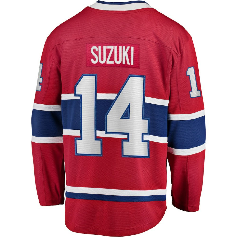 Nick Suzuki Montreal Canadiens Fanatics Home Captain Patch Breakaway Player Jersey - Red | Fanatics Lifestyle