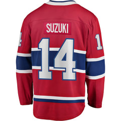 Nick Suzuki Montreal Canadiens Fanatics Home Captain Patch Breakaway Player Jersey - Red | Fanatics Lifestyle