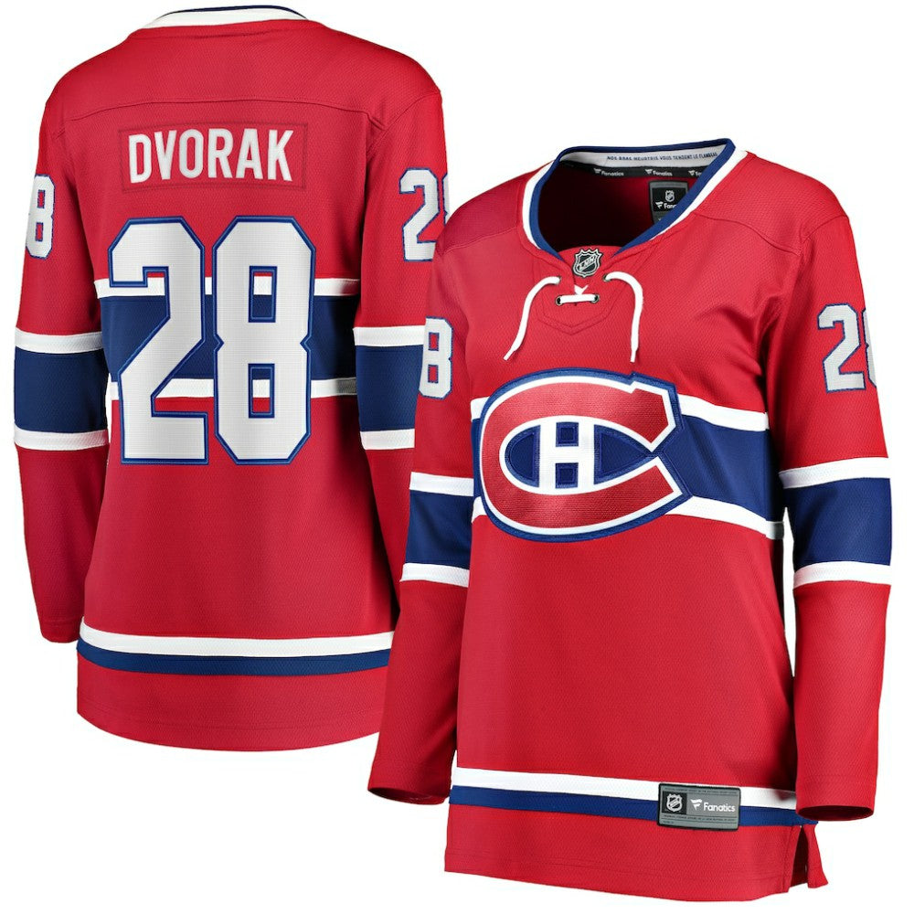 Christian Dvorak Montreal Canadiens Fanatics Women's Home Breakaway Player Jersey - Red | Fanatics Lifestyle