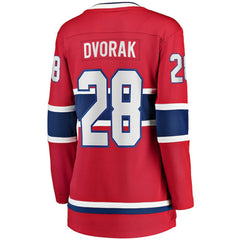 Christian Dvorak Montreal Canadiens Fanatics Women's Home Breakaway Player Jersey - Red | Fanatics Lifestyle
