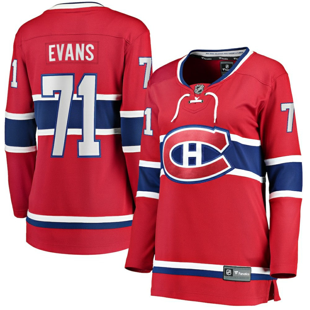 Jake Evans Montreal Canadiens Fanatics Women's Home Breakaway Player Jersey - Red | Fanatics online