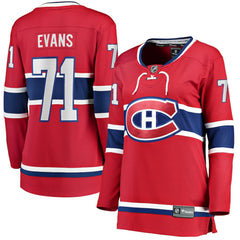 Jake Evans Montreal Canadiens Fanatics Women's Home Breakaway Player Jersey - Red | Fanatics online