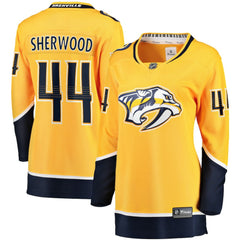 Kiefer Sherwood Nashville Predators Fanatics Women's Home Breakaway Player Jersey - Gold | Fanatics online